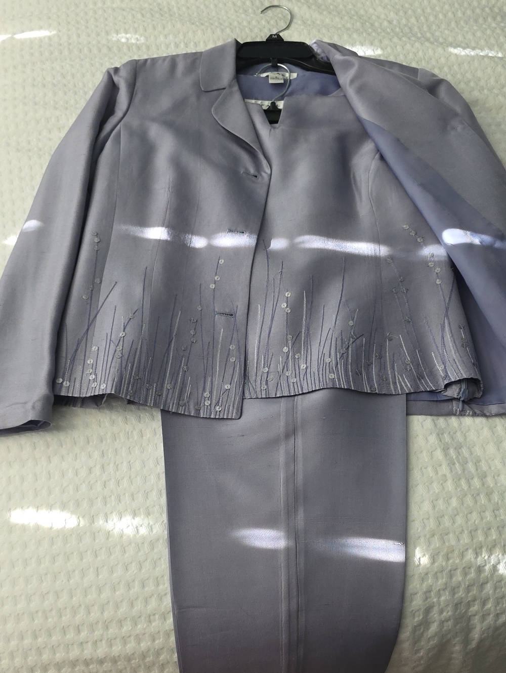 RAFAEL Lavender Embellished Two-Piece Blazer Set